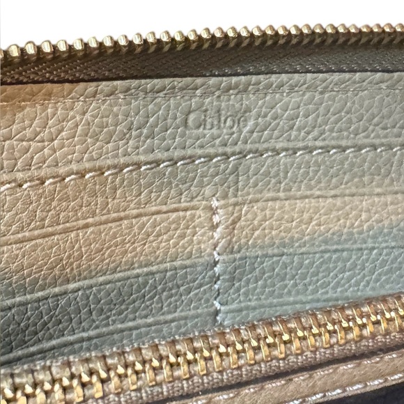 Authentic Chloé Tan Calfskin Paraty Flap Zip Wallet - Picture 13 of 16